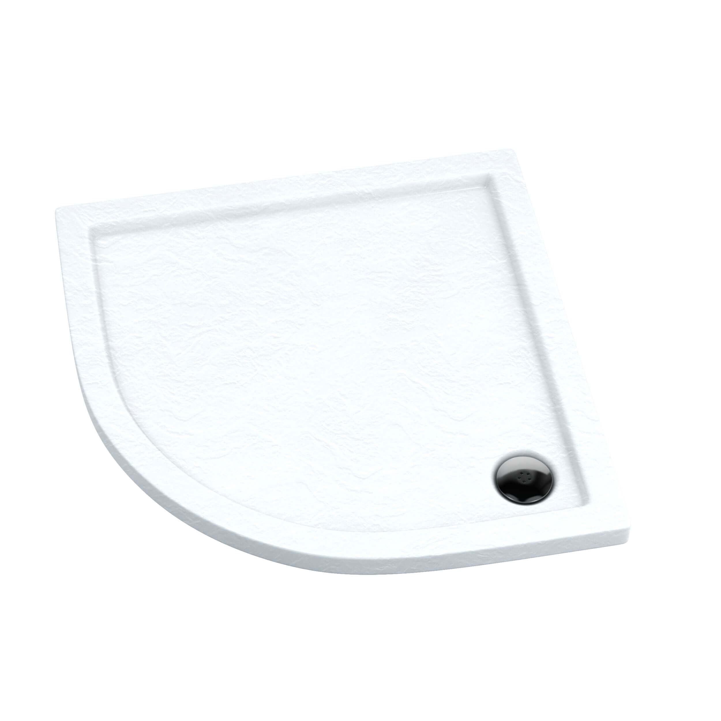 Schedpol Caspar White Stone halfronde douchebak 80x80 cm wit 3.263/B/ST