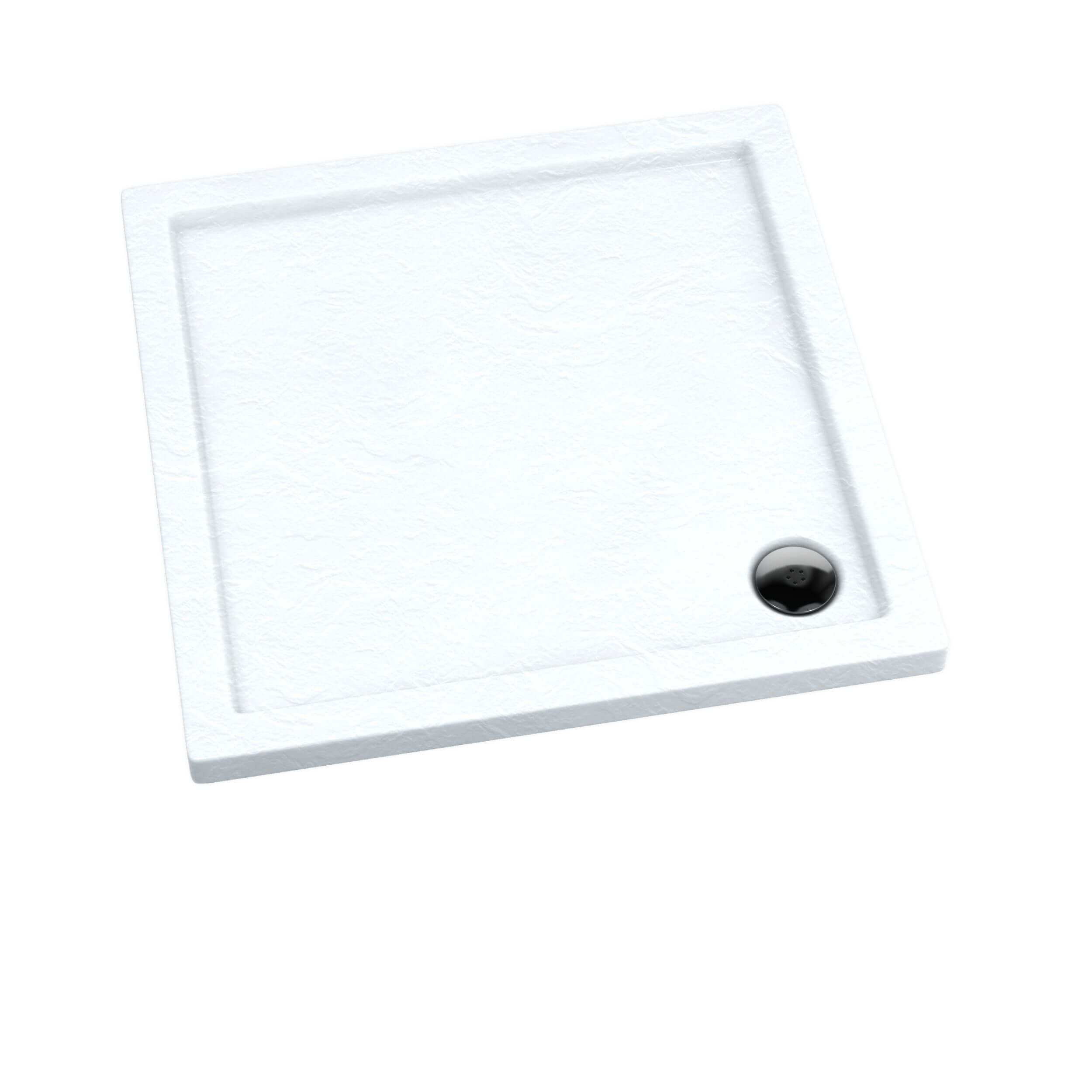 Schedpol Caspar White Stone vierkante douchebak 90x90 cm wit 3.261/B/ST