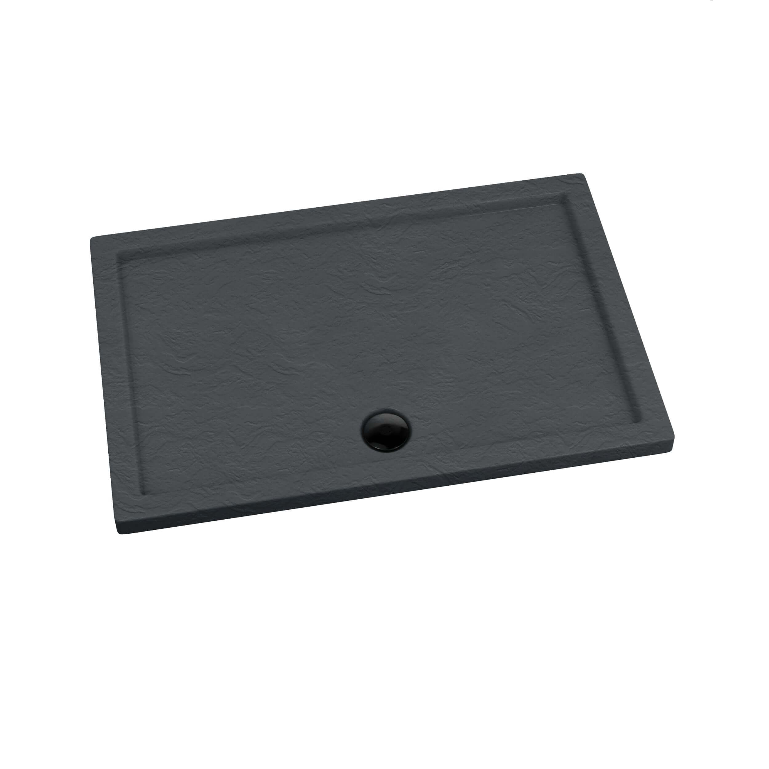 Schedpol Caspar Grey Stone rechthoekige douchebak 90x80 cm grijs 3.243/S/ST