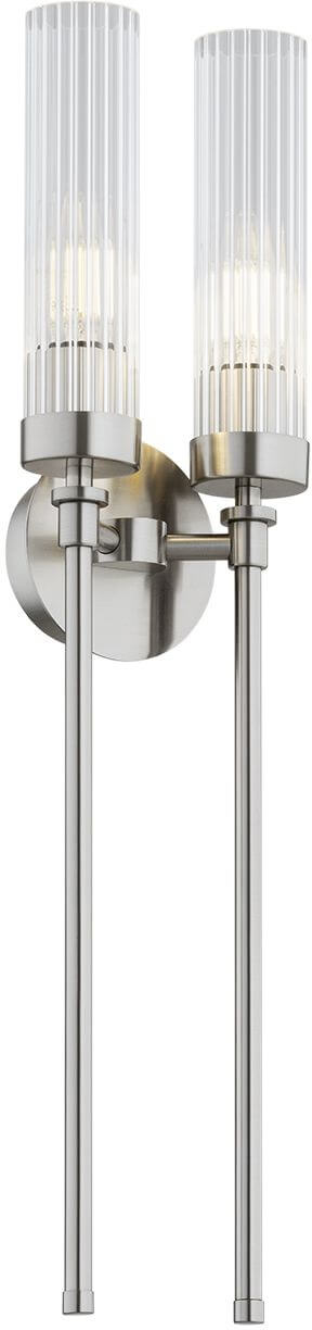 Argon Preston wandlamp 2x7 W doorzichtig-nikkel 7293