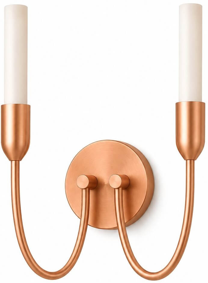 Argon Augustine wandlamp 2x6 W wit-koper 7303