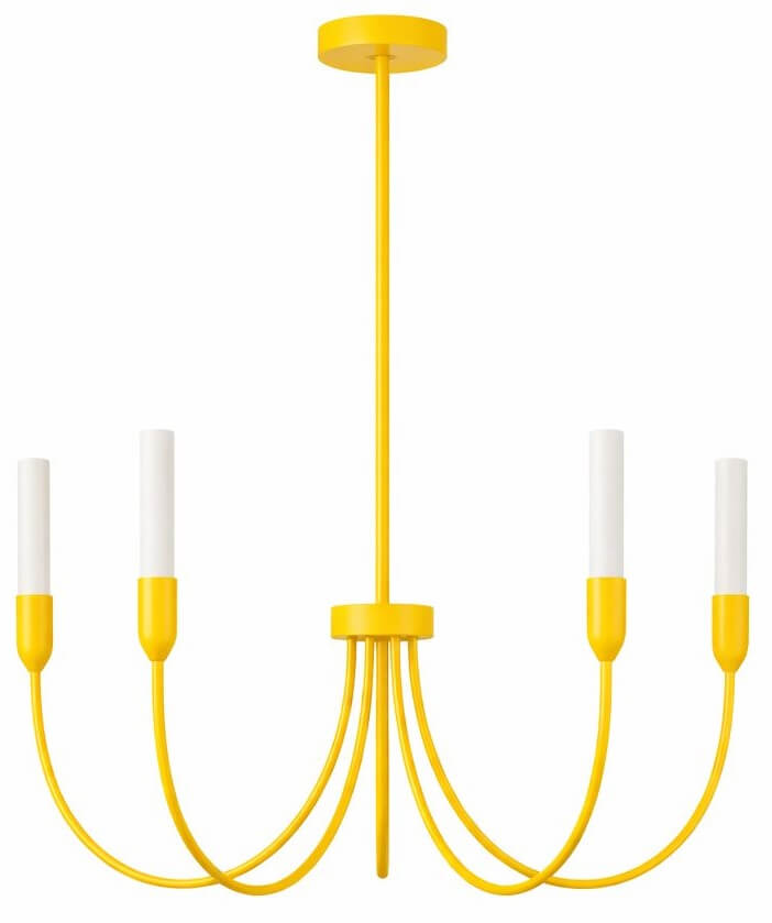 Argon Augustine hanglamp 5x6 W wit-geel 2201