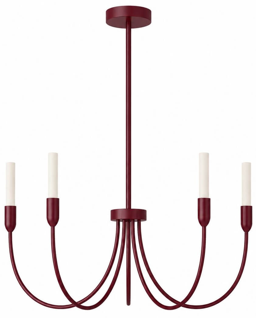 Argon Augustine hanglamp 5x6 W wit-bourgondisch rood 2203