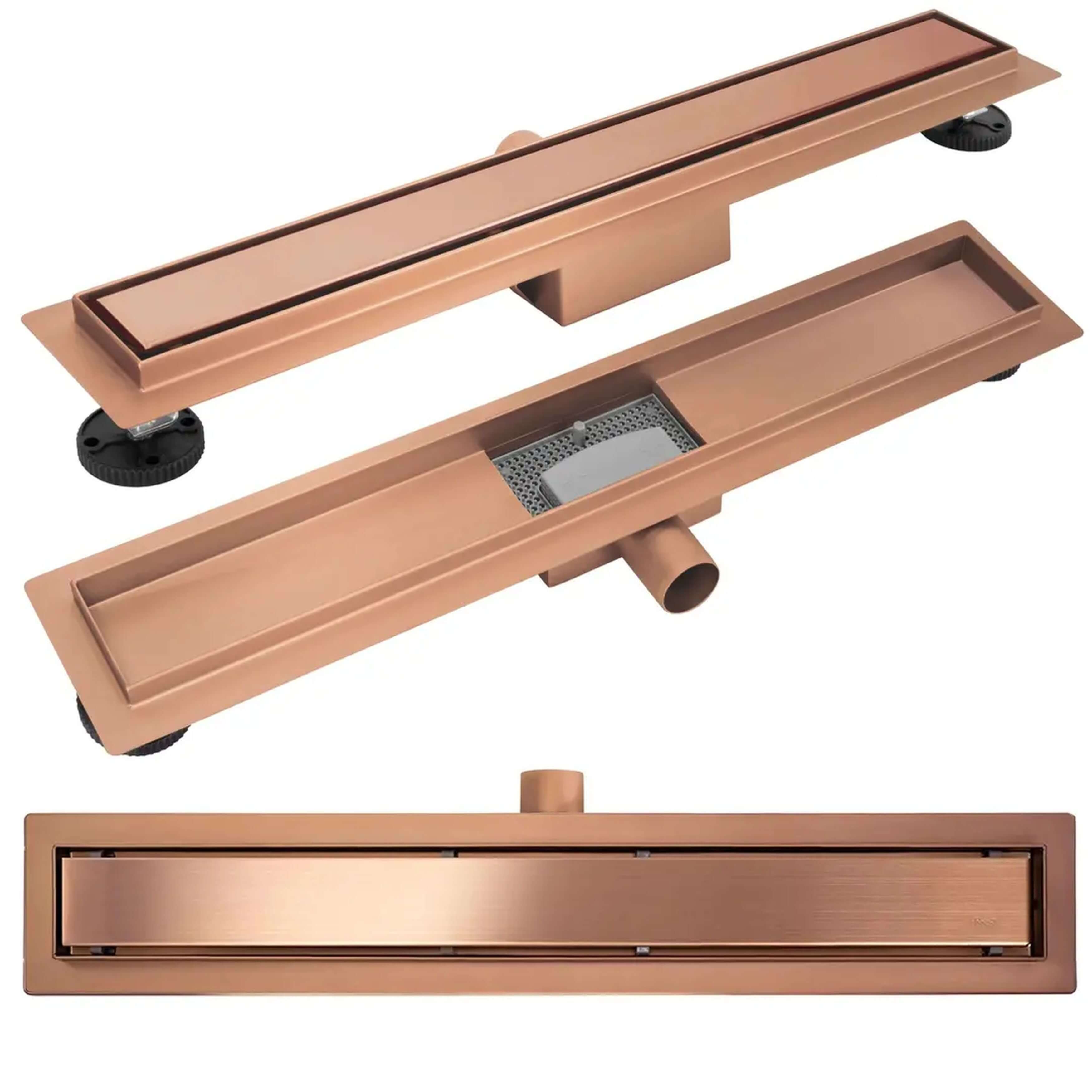 Rea Neox lineaire afvoer 80 cm koper REA-G4899
