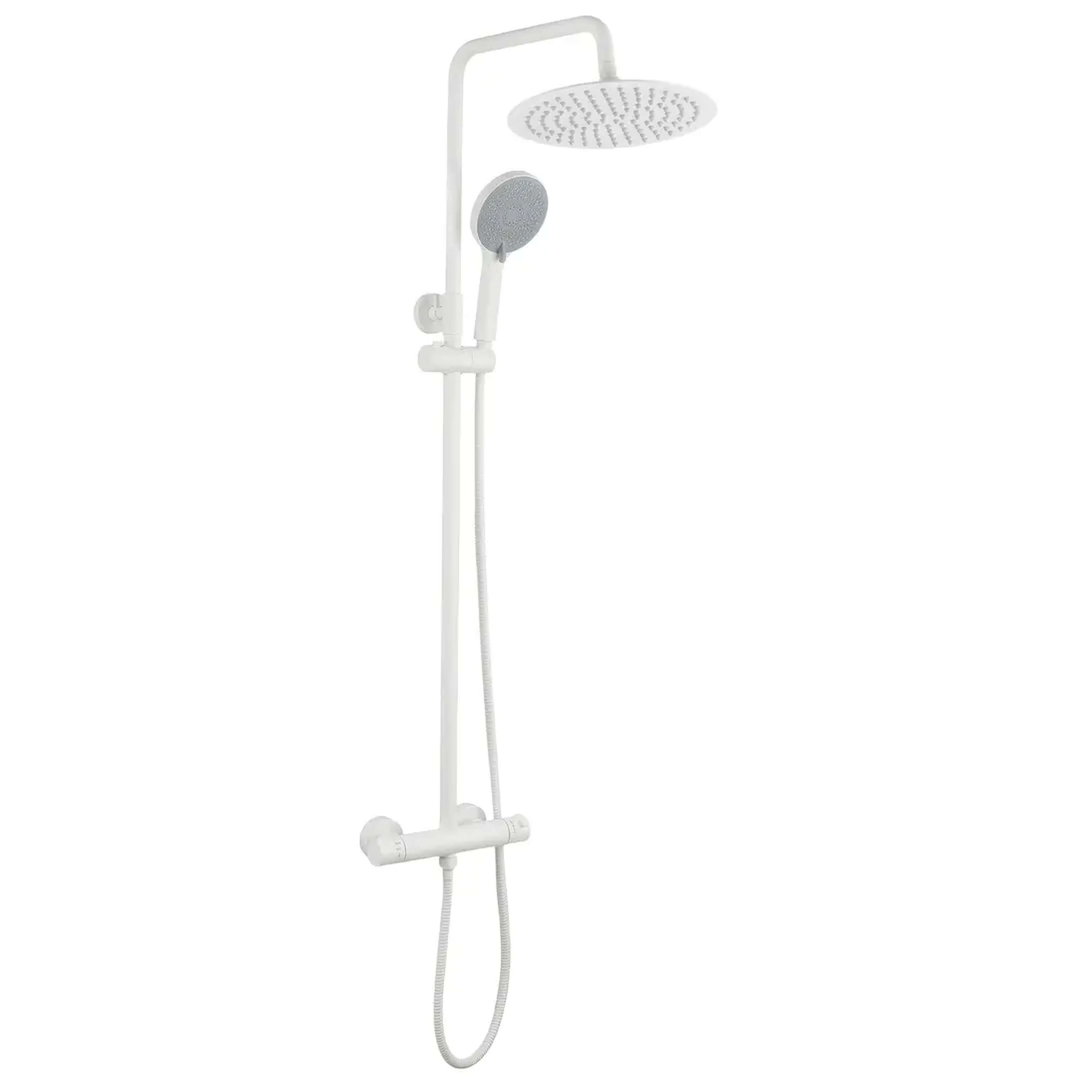 Rea Lungo doucheset wand met thermostaat met regendouche wit REA-P6731