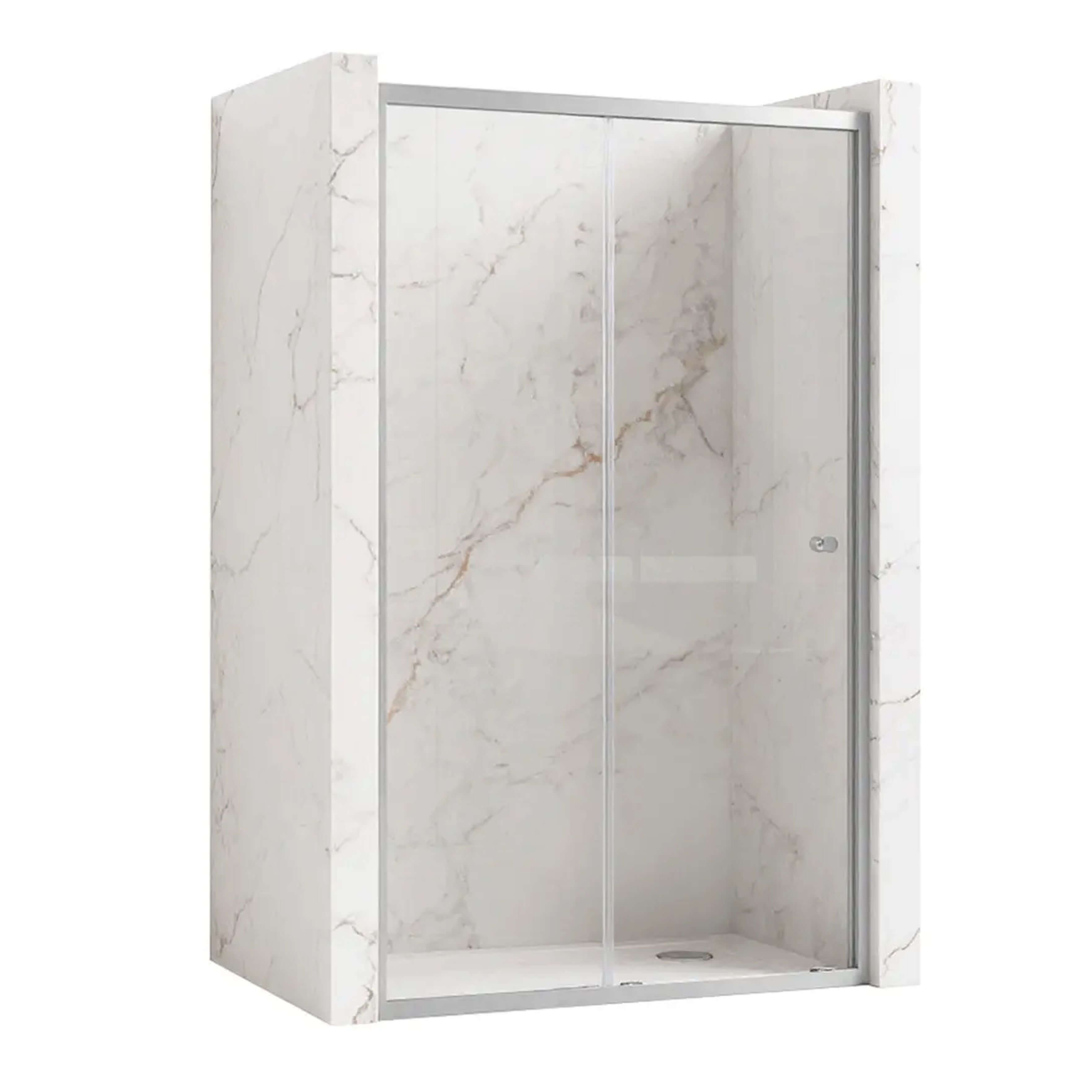 Rea Slide douchedeur 110 cm schuifbaar chroom glans/helder glas REA-K0565