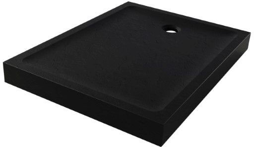 New Trendy Mild Stone rechthoekige douchebak 120x90 cm zwart B-0577