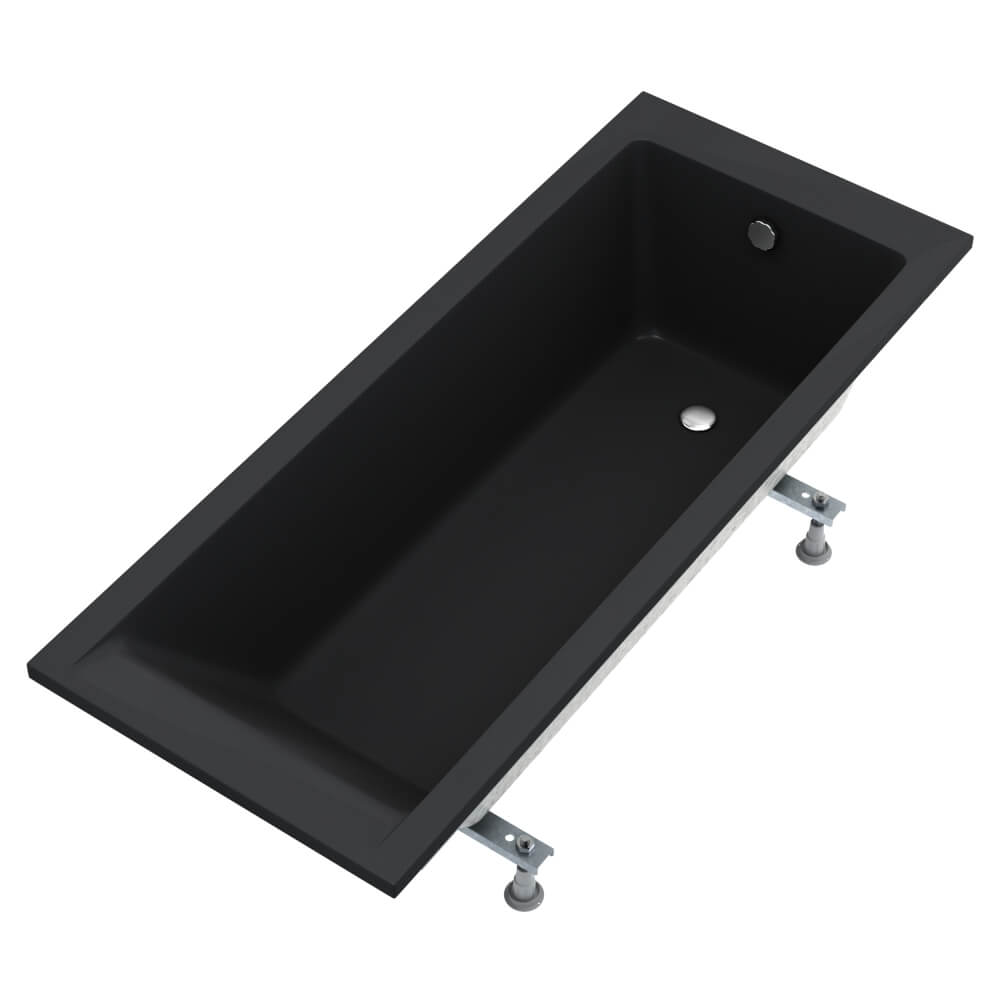 Schedline Maio Black Mat rechthoekig bad 170x75 cm zwart 3WST.M2P-17075/C/MG