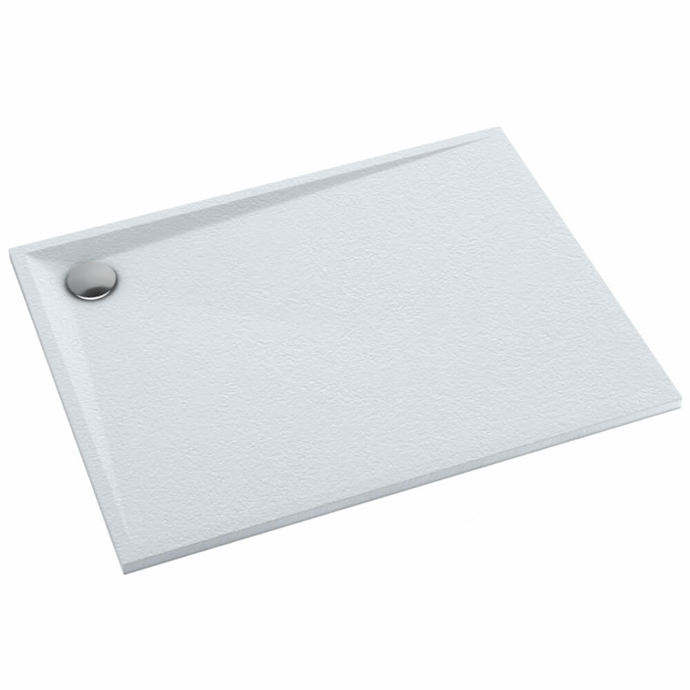 Schedline Libra Grooved White Stone rechthoekige douchebak 140x90 cm wit 3SP.L1P-90140/B/GR
