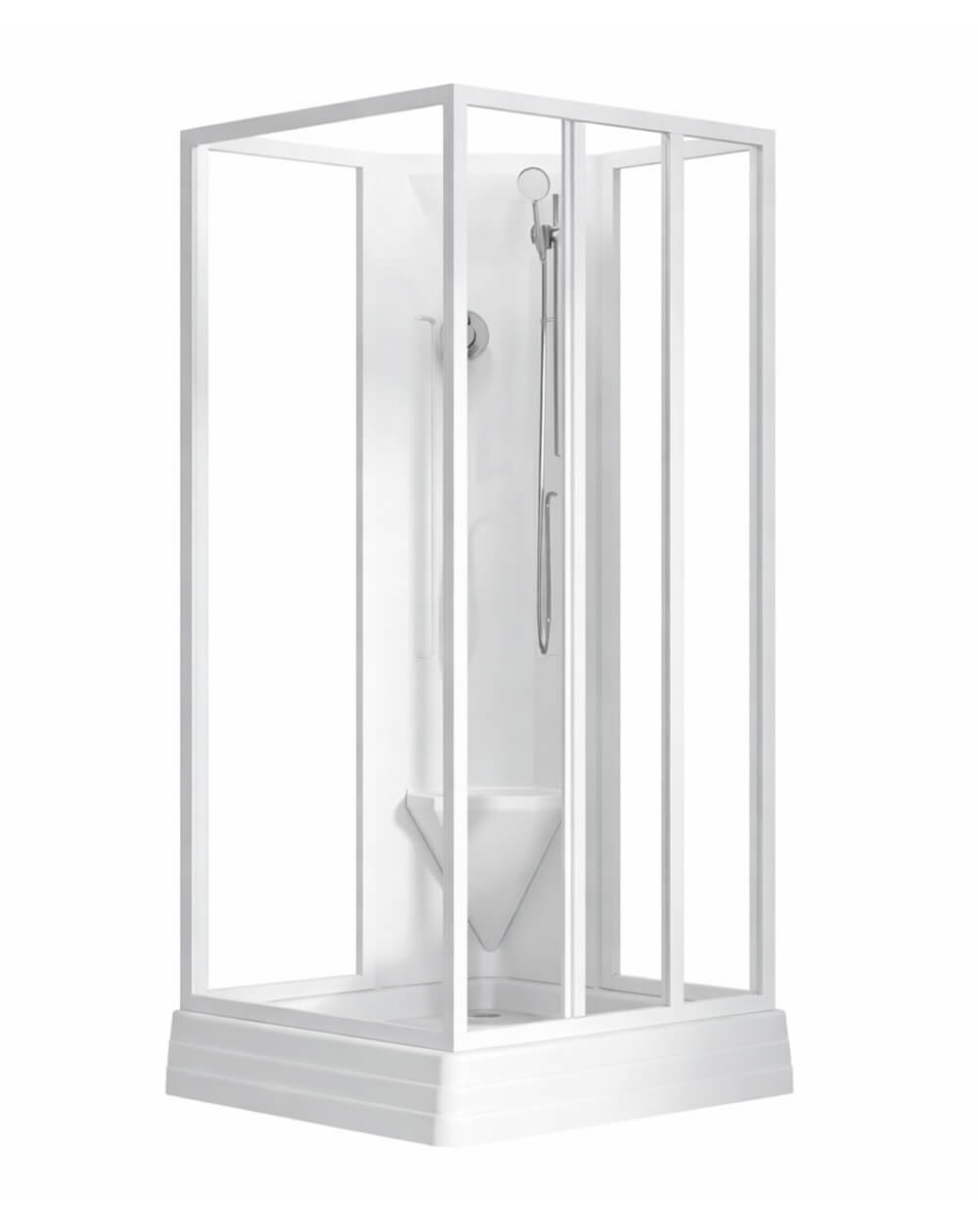 Ravak Supernova cabine met douchebak 80x80 cm vierkant wit glans/helder glas 83644112Z1