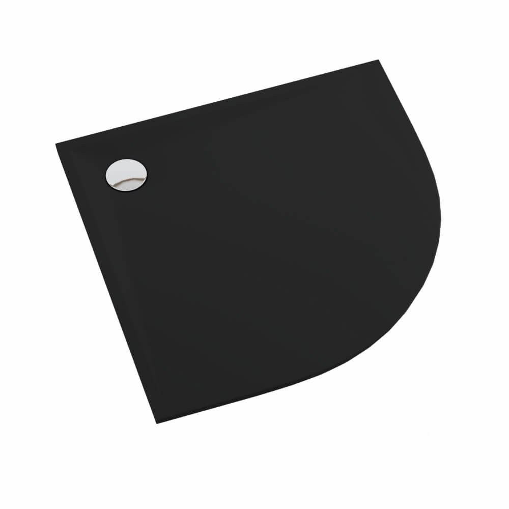 Schedline Libra Black Mat halfronde douchebak 90x90 cm zwart 3SP.L1O-9090/C/MG