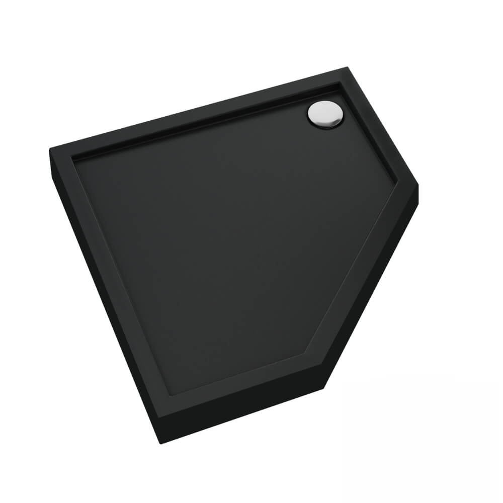 Schedline Cameron Black Mat vijfhoekige douchebak 80x80 cm zwart 3ST.C1PK-8080/C/MG