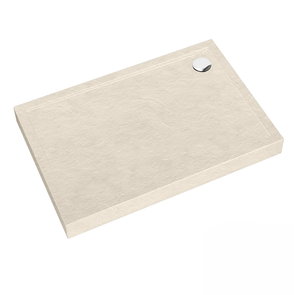 Schedline Sharper Cashmere Stone rechthoekige douchebak 100x90 cm beige 3S.S1P-90100/PK/ST