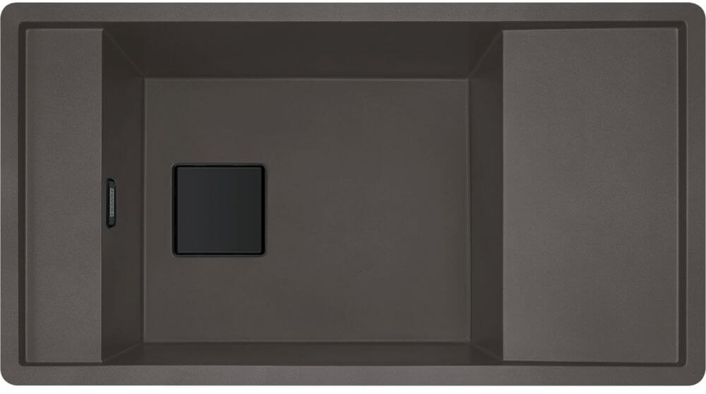 Franke Fresno spoelbak van graniet 87.7x49.5 cm grijs/grafiet/onyx 114.0738.000