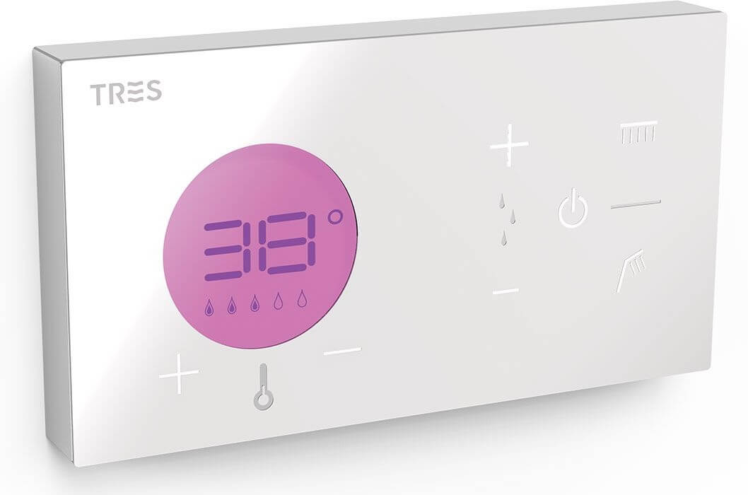 Tres Shower Technology douchekraan inbouw met thermostaat chroom 49286299