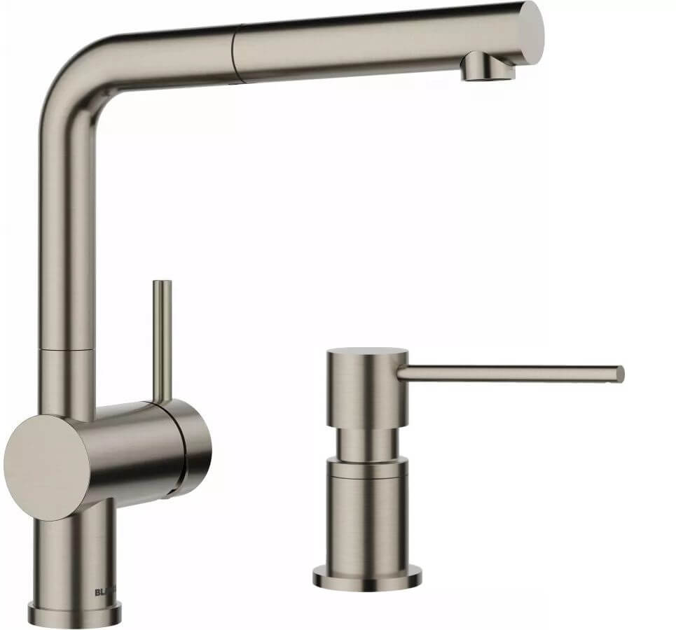 Set keukenkraan Blanco Linus-S 527699, vloeistofdispenser Blanco Lato 527721