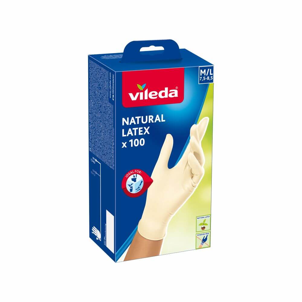 Vileda Natural latex latex handschoenen 179654