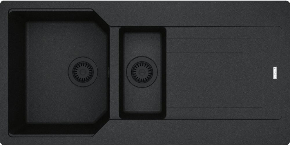 Franke Urban spoelbak van graniet 100x50 cm grijs/grafiet/onyx 114.0741.215