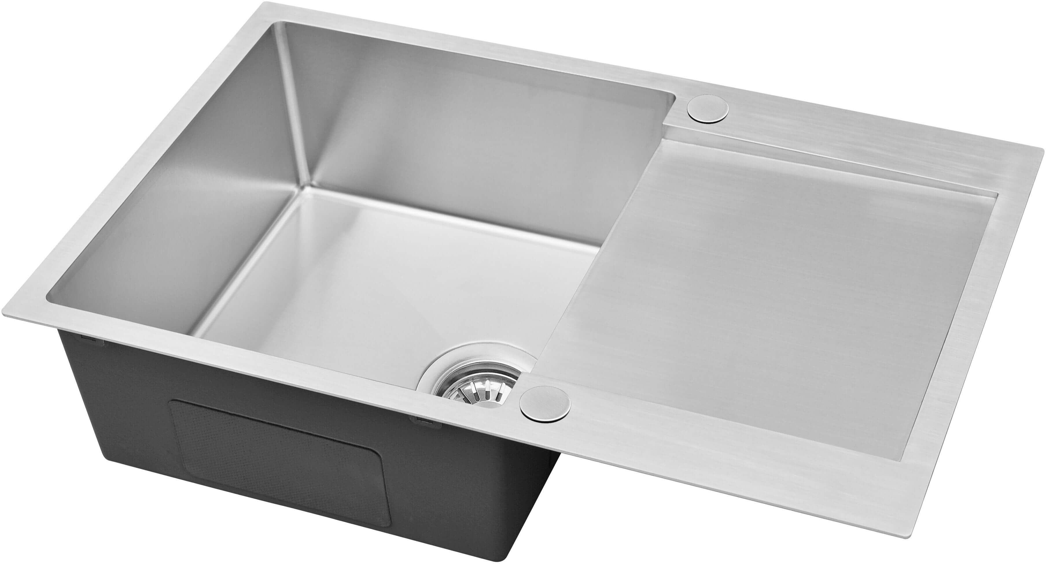 Ruvetti Masivo stalen spoelbak 78x50 cm staal 5002M_BS160_W