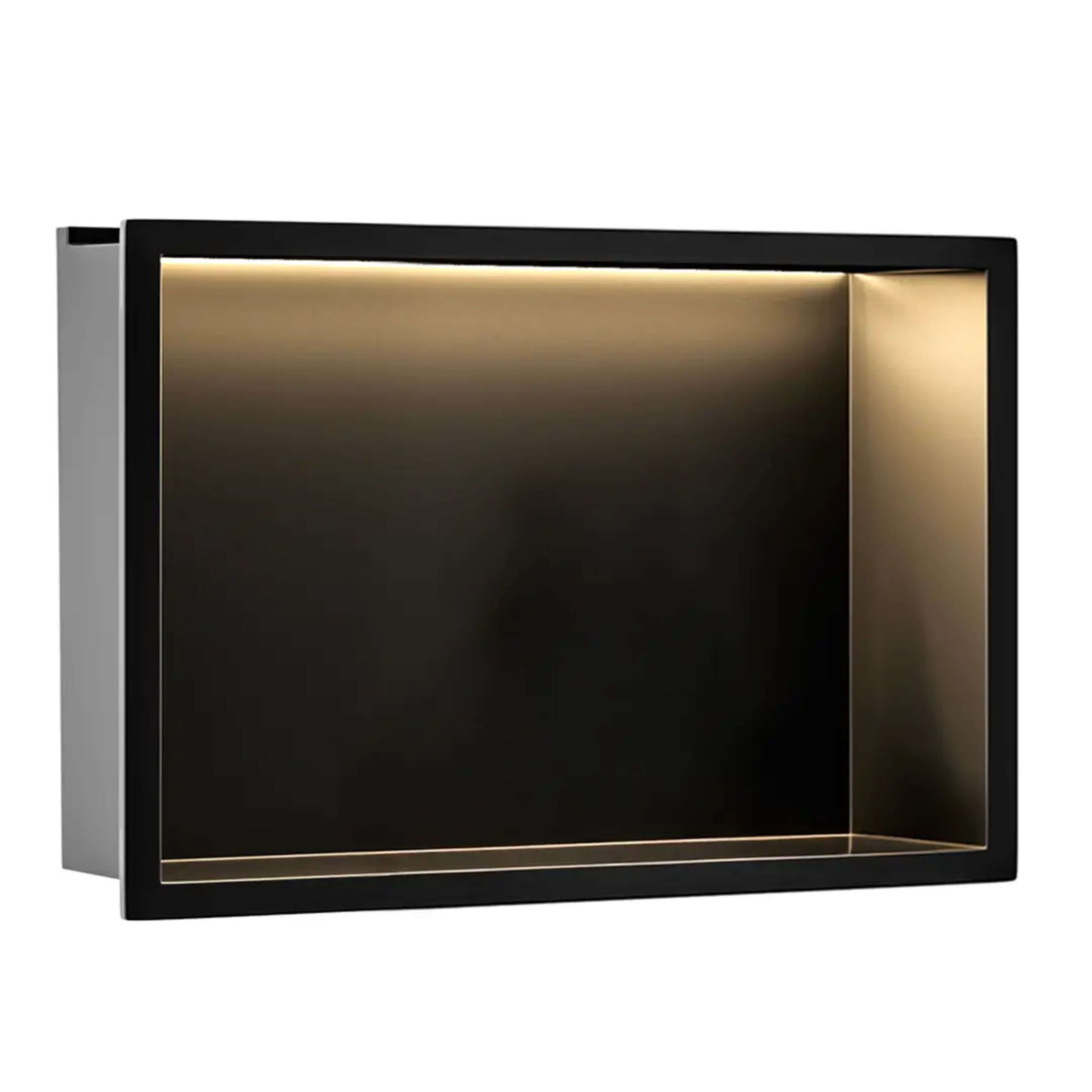 Rea inbouwplank 45 cm zwart REA-08546