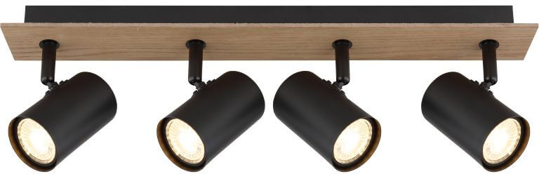 Globo Lighting Linca plafondlamp 4x25 W zwart 57905-4