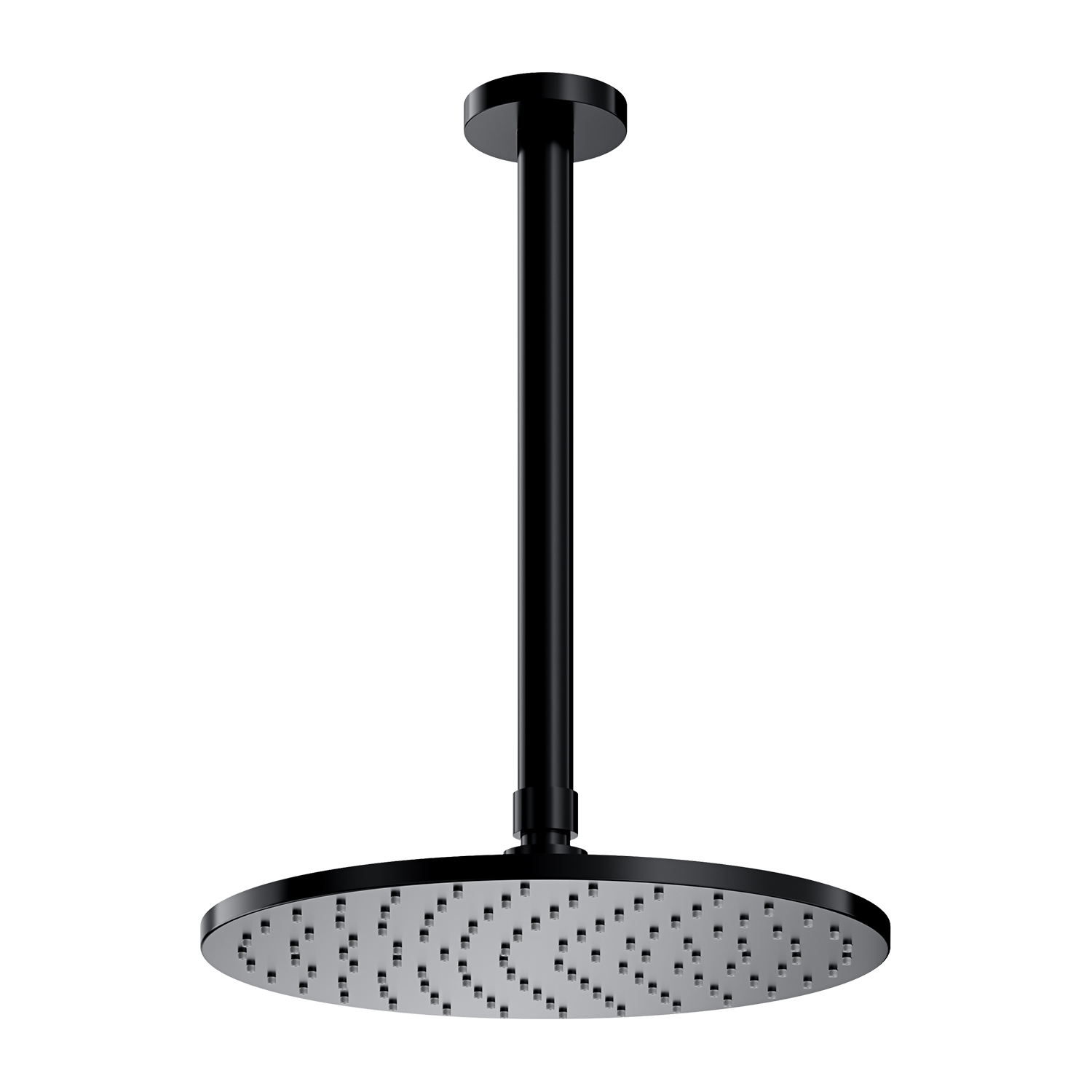 Omnires SlimLine regendouche met arm 25x25 cm rond zwart WSSET1BL