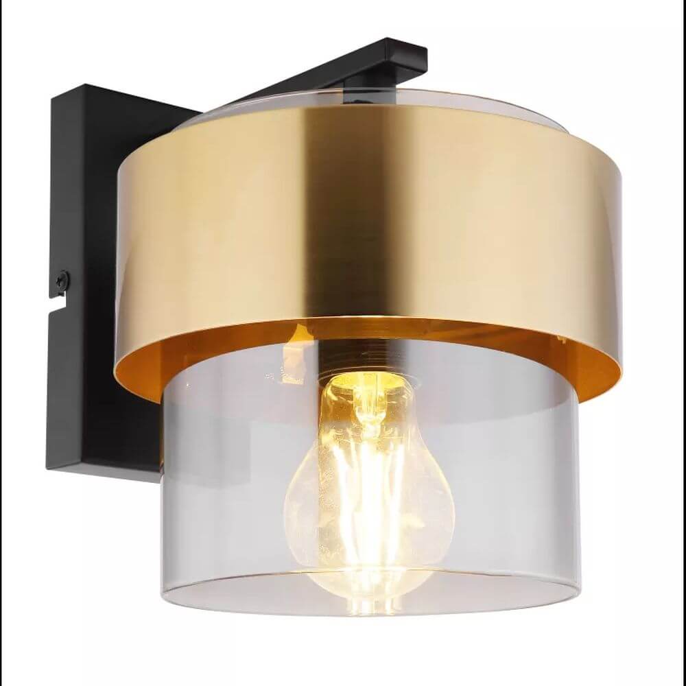 Globo Lighting Milley wandlamp 1x60 W zwart-gouden 15560W