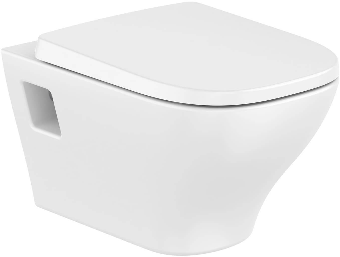 Roca Optica toiletpot hangend zonder kraag met vortexspoeling wit glans A346V14000