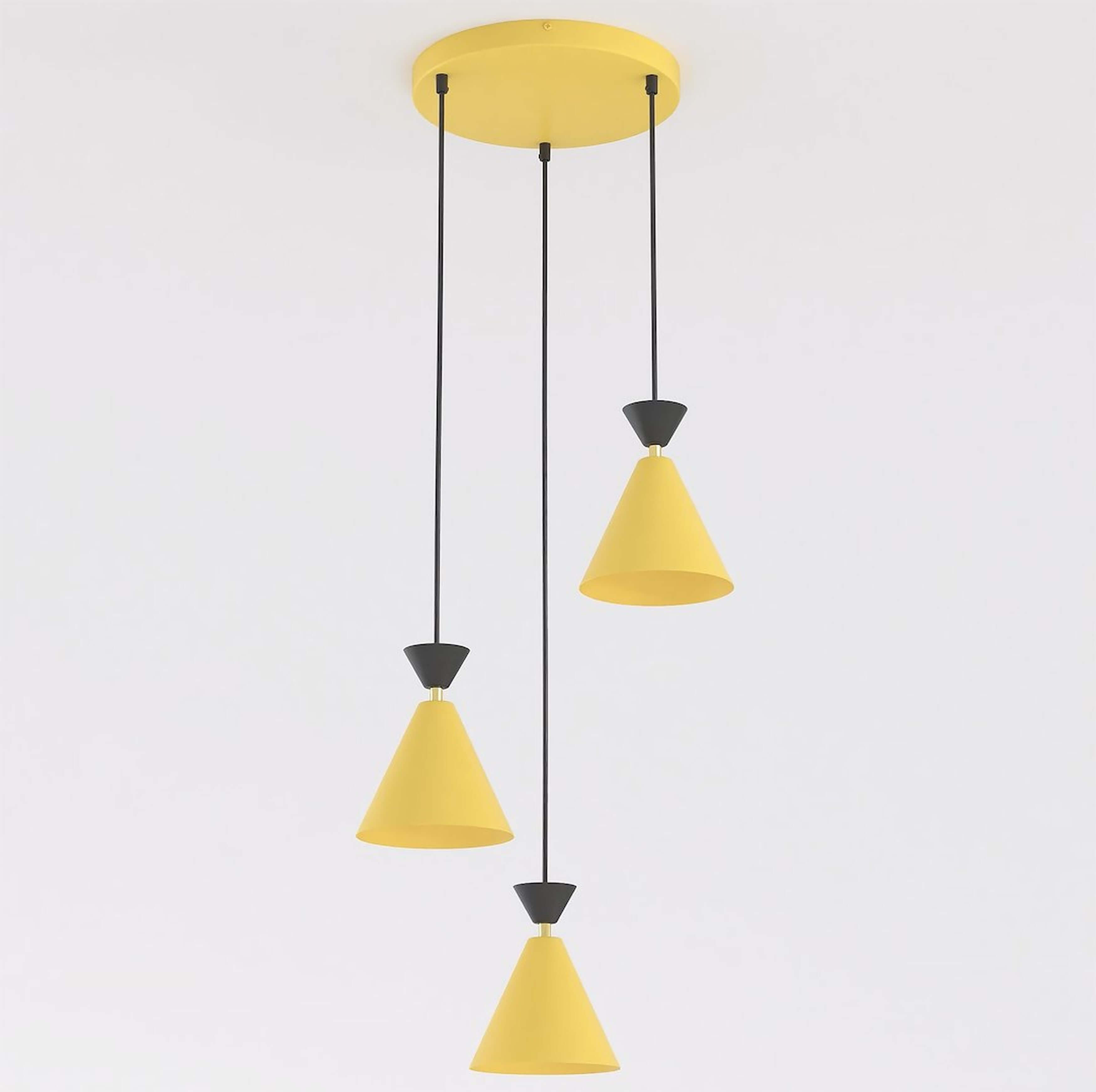 Emibig Klever hanglamp 3x10 W zwart-oranje 1742/3PREM