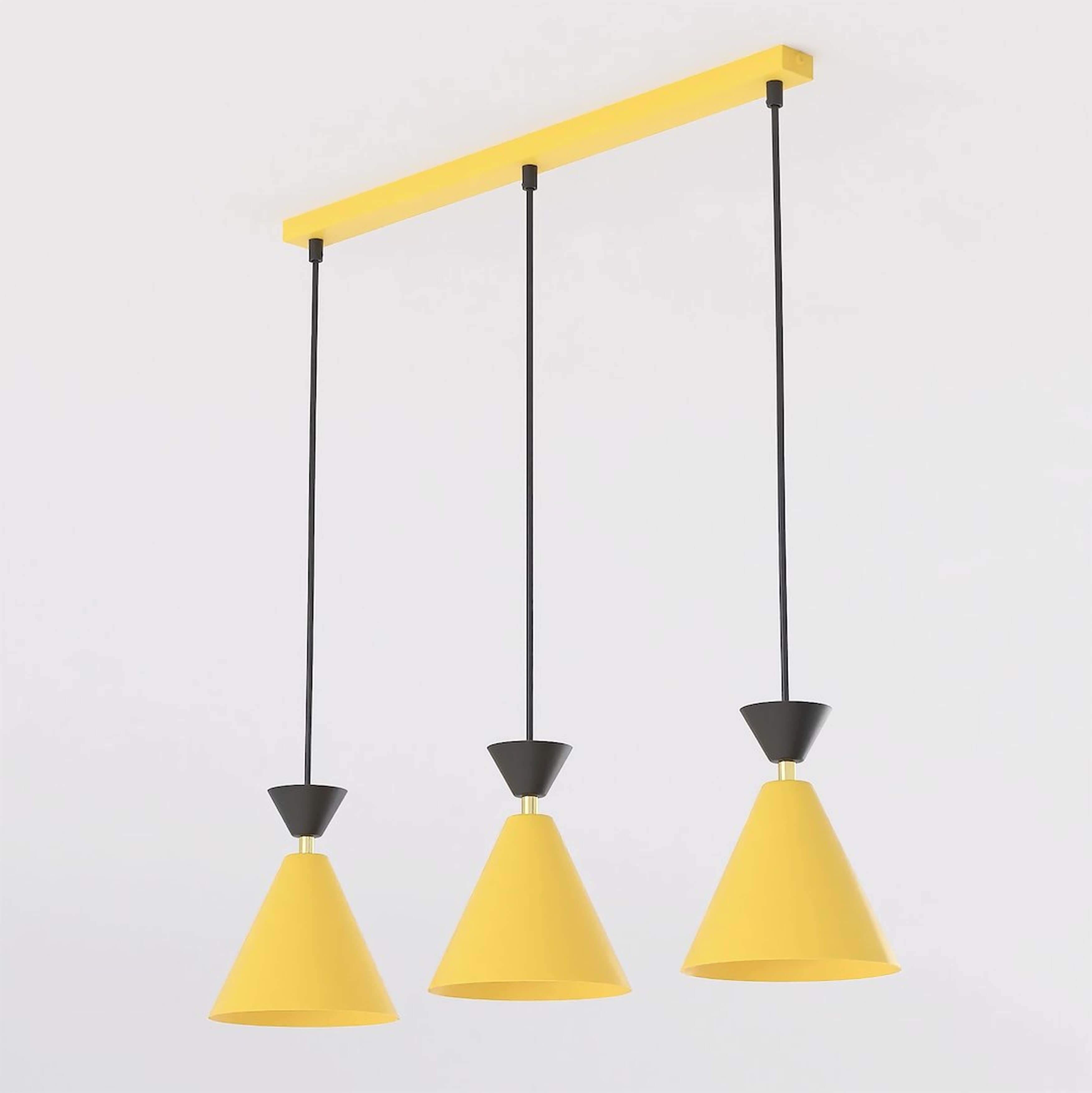 Emibig Klever hanglamp 3x10 W zwart-oranje 1742/3