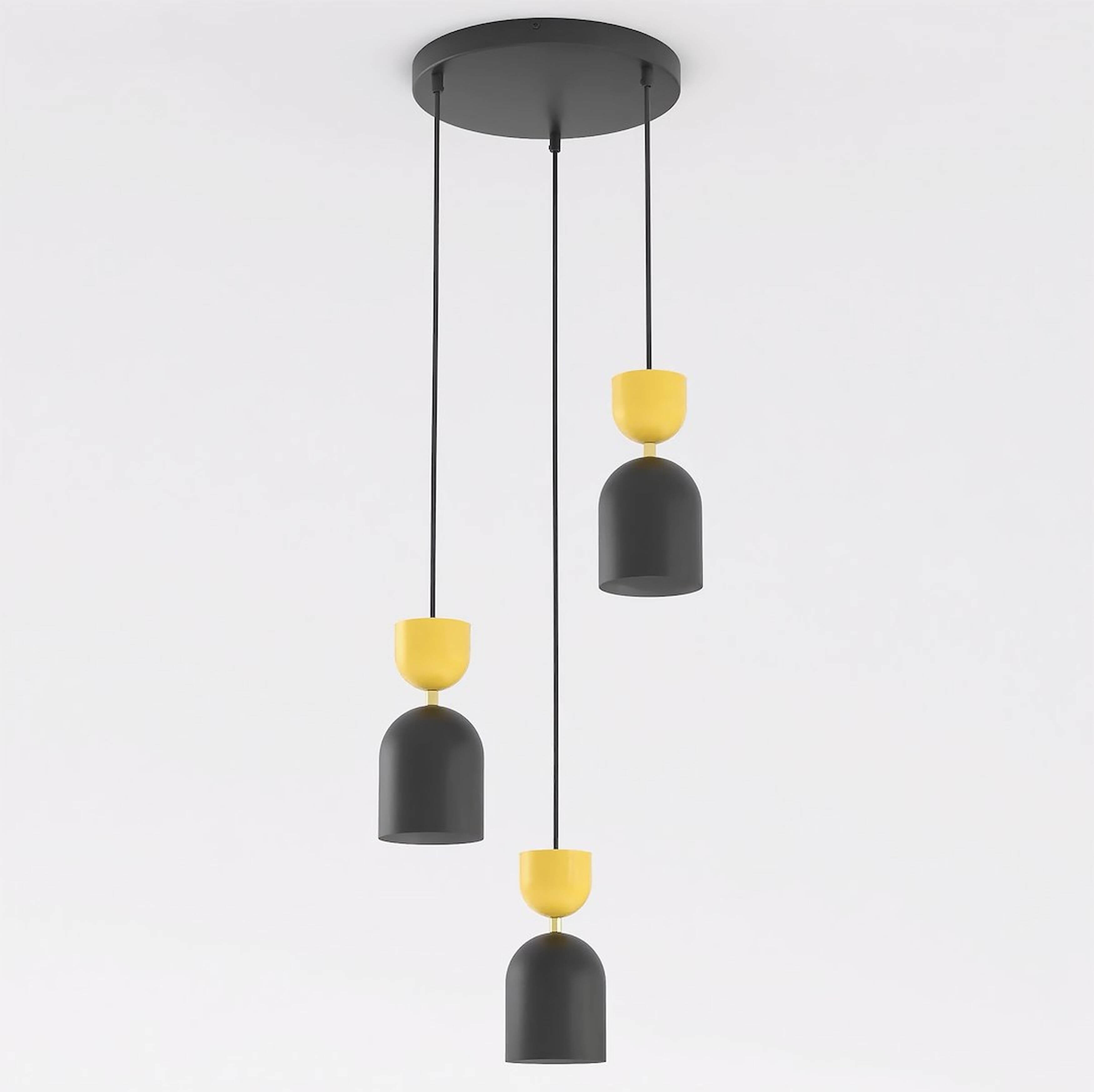 Emibig Gaudi hanglamp 3x10 W zwart-oranje 1739/3PREM