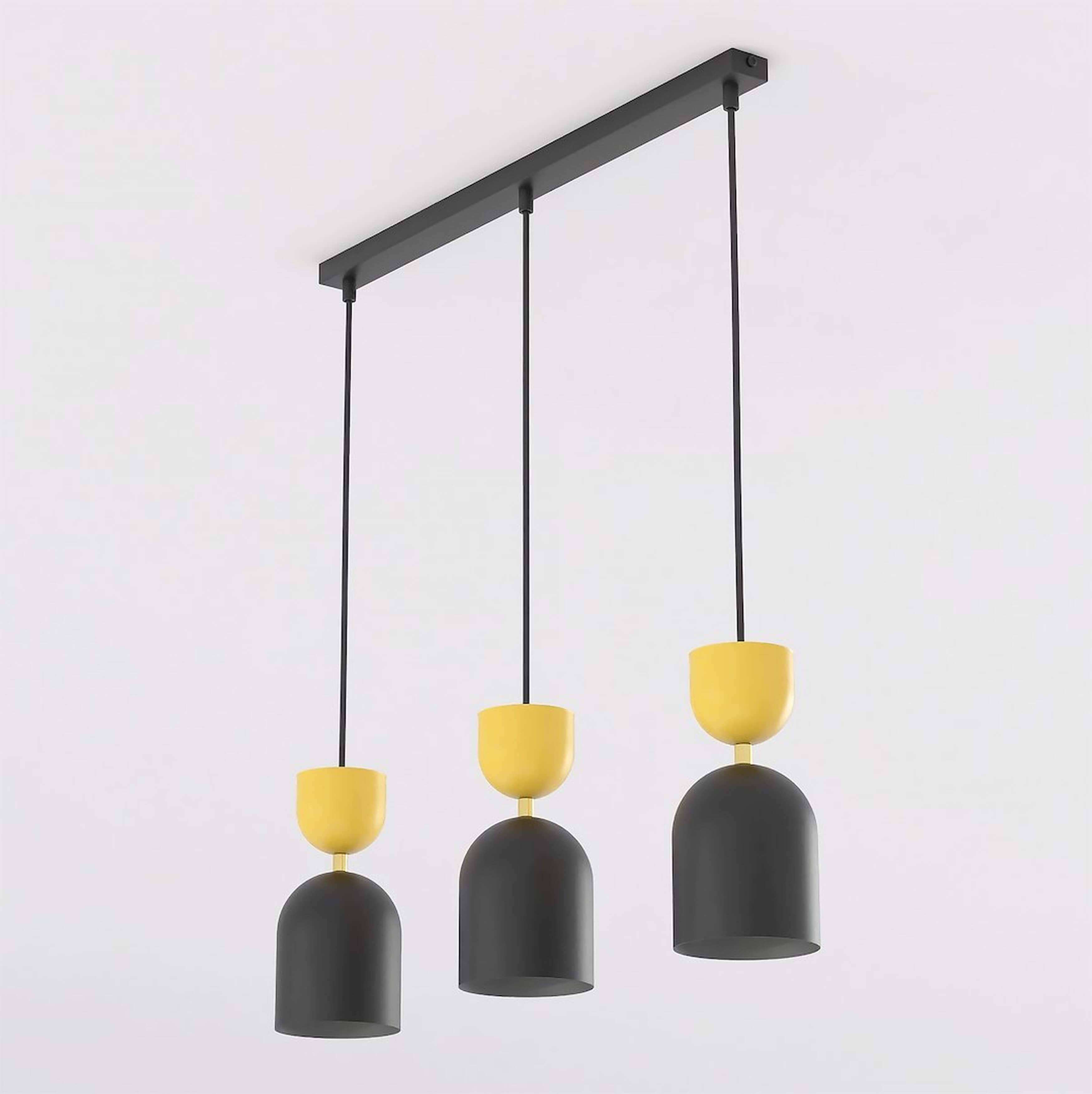 Emibig Gaudi hanglamp 3x10 W zwart-oranje 1739/3