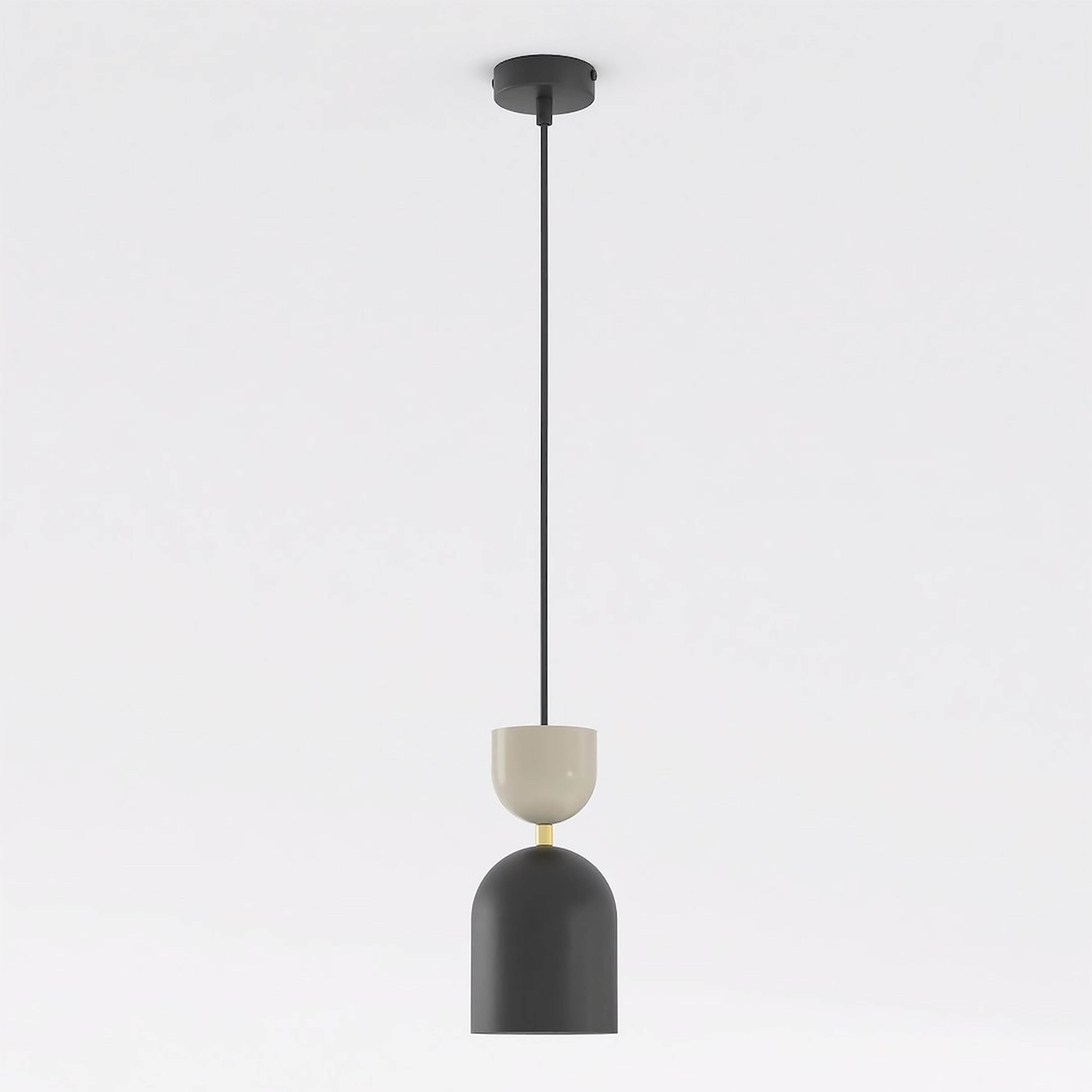 Emibig Gaudi hanglamp 1x10 W zwart-beige 1738/1