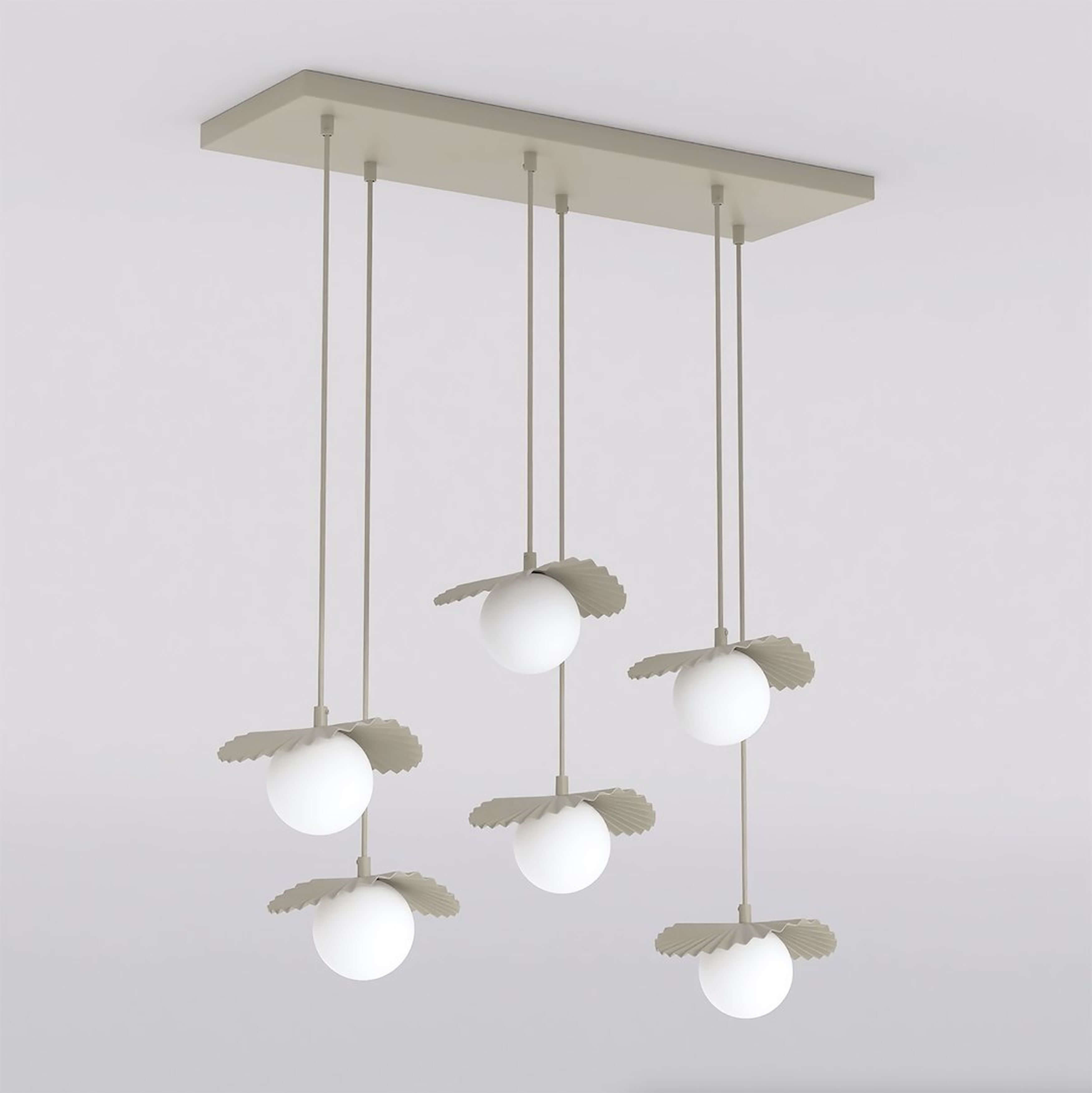 Emibig Flora hanglamp 6x8 W opaal 1760/6