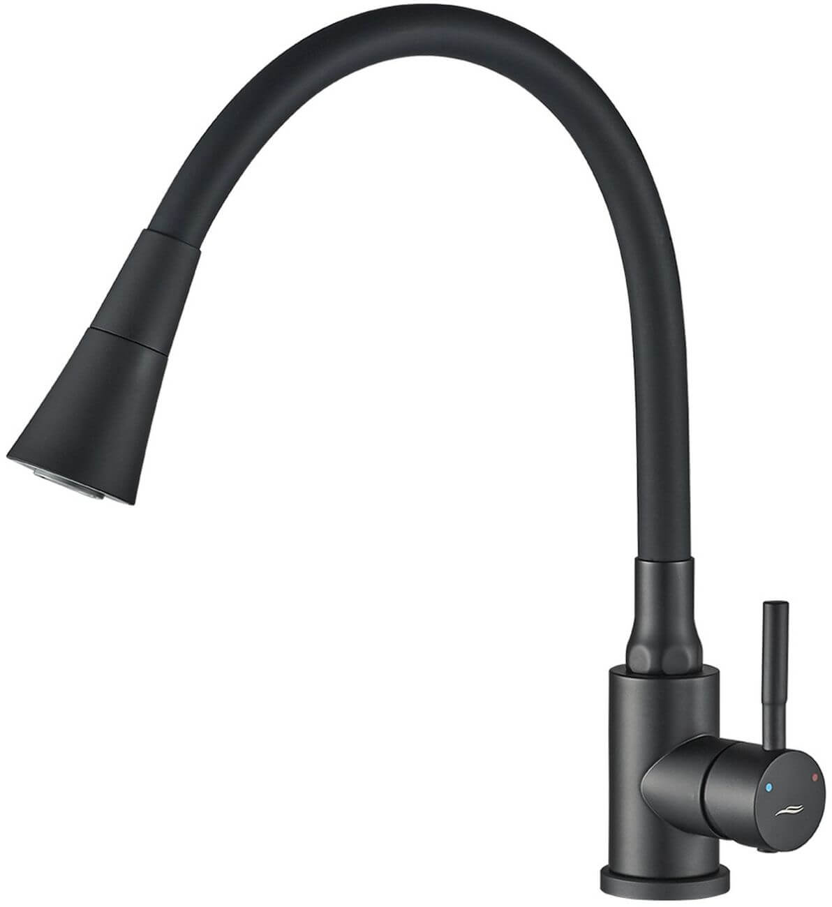 Kuchinox Selva keukenkraan staand zwart BSK_762D