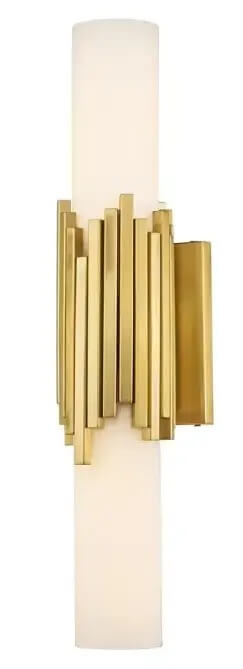 Elstead Lighting Marvele wandlamp 2x4 W messing-opaal MARVELE-2WB-AB-OPAL