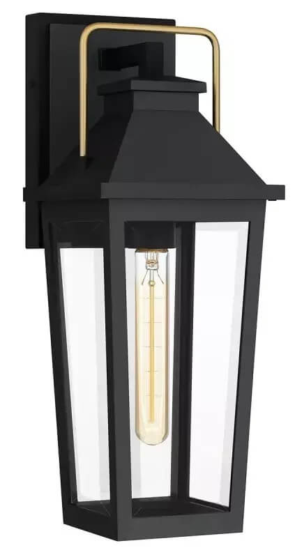 Elstead Lighting Buckley buitenwandlamp 1x40 W zwart-messing QZ-BUCKLEY-M-MBK