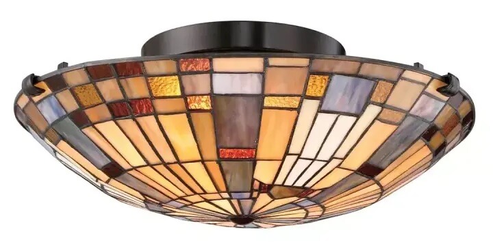 Elstead Lighting Inglenook plafondlamp 2x60 W veelkleurig QZ-INGLENOOK-F-SMALL