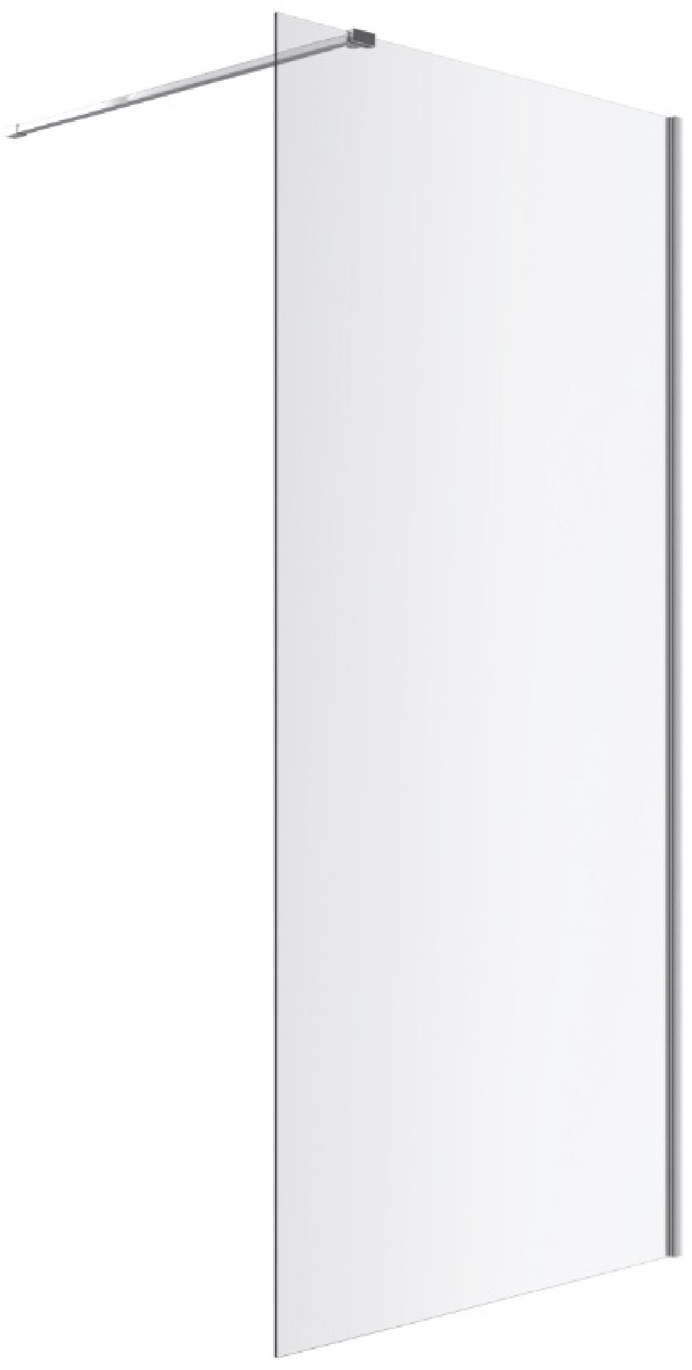 Excellent Vidoq inloopdouchewand 110 cm chroom glans/helder glas KAEX.1512.1085.2000.08.01