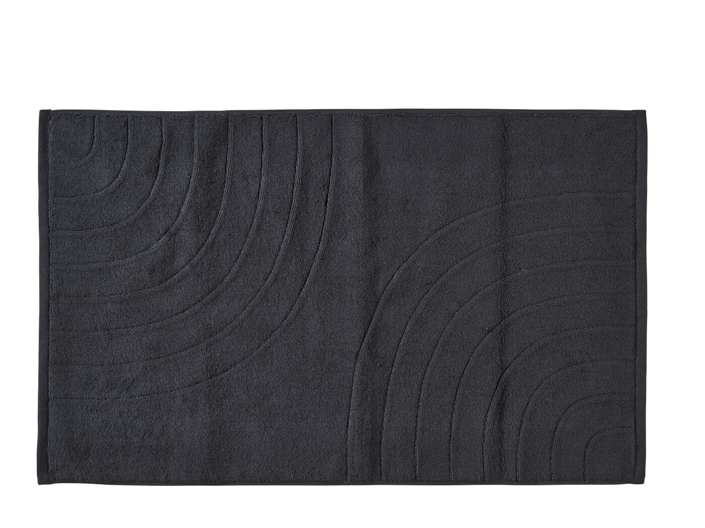 Zone Denmark Time badkamermatje 80x50 cm rechthoekig zwart 33911