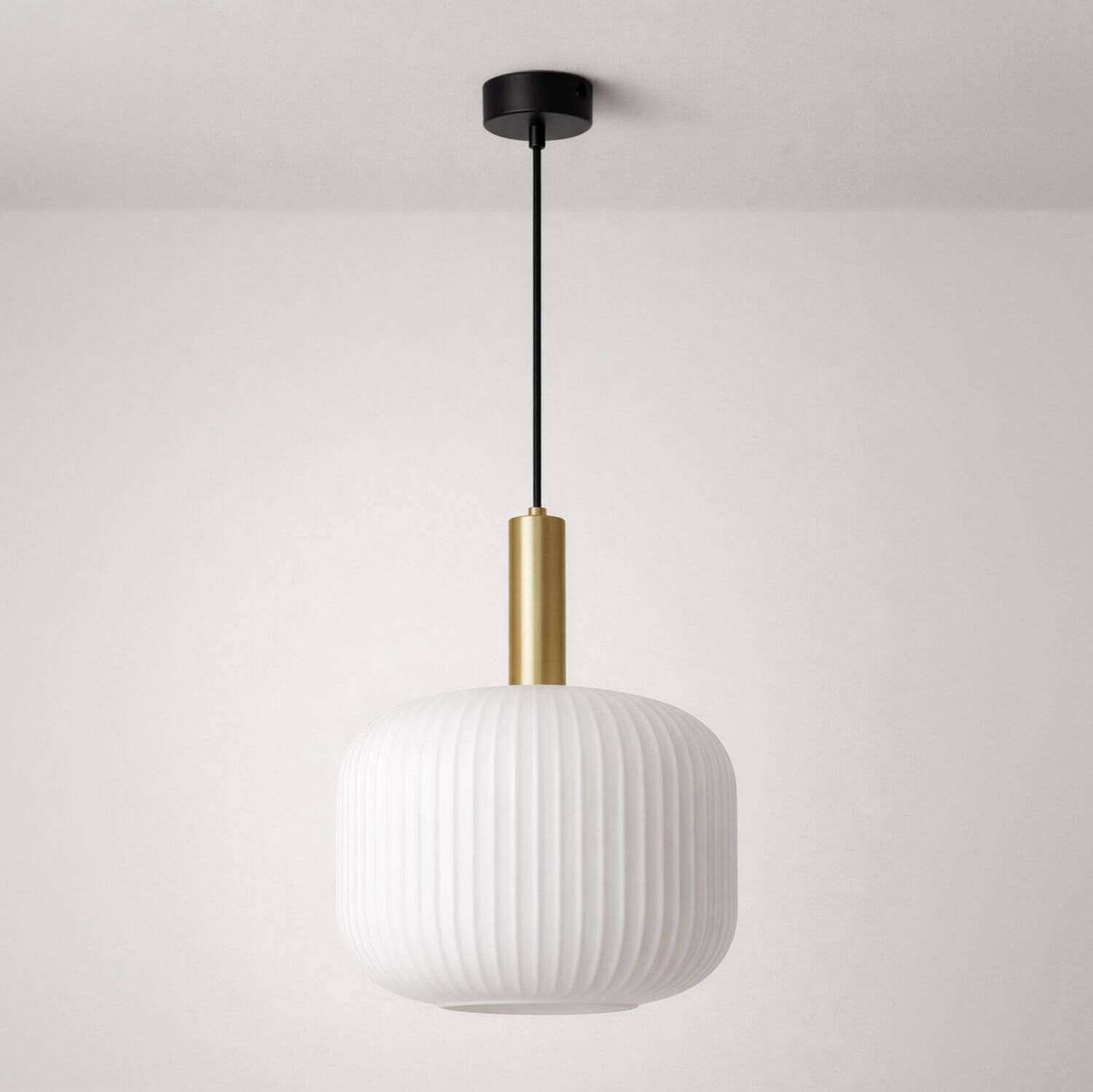 Kaja Fabio hanglamp 1x15 W wit-zwart-edelroest K-5870
