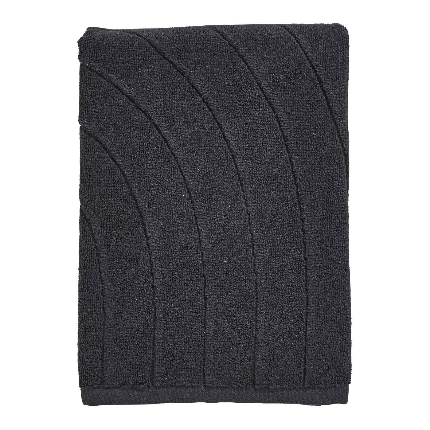 Zone Denmark Time handdoek 70x140 cm katoen zwart 33616