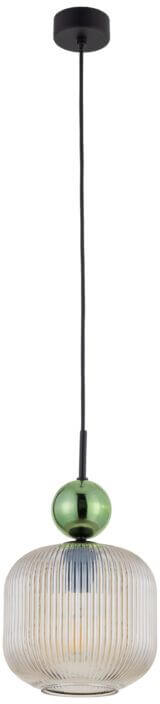 TK Lighting Sophia Green Cognac hanglamp 1x15 W zwart-groen 11372