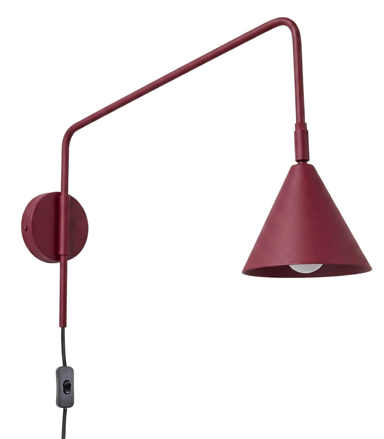 Sollux Lighting Nox wandlamp 1x10 W bourgondisch rood SL.2289