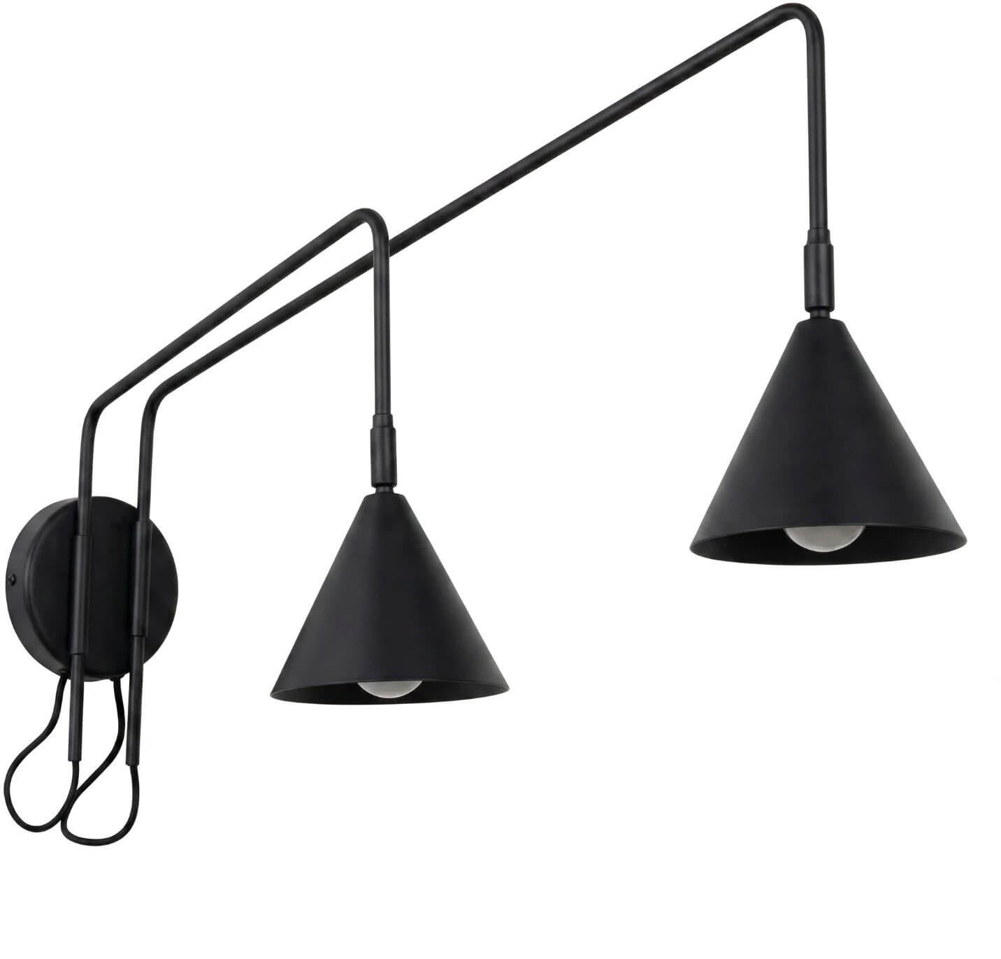 Sollux Lighting Nox wandlamp 2x10 W zwart SL.2507