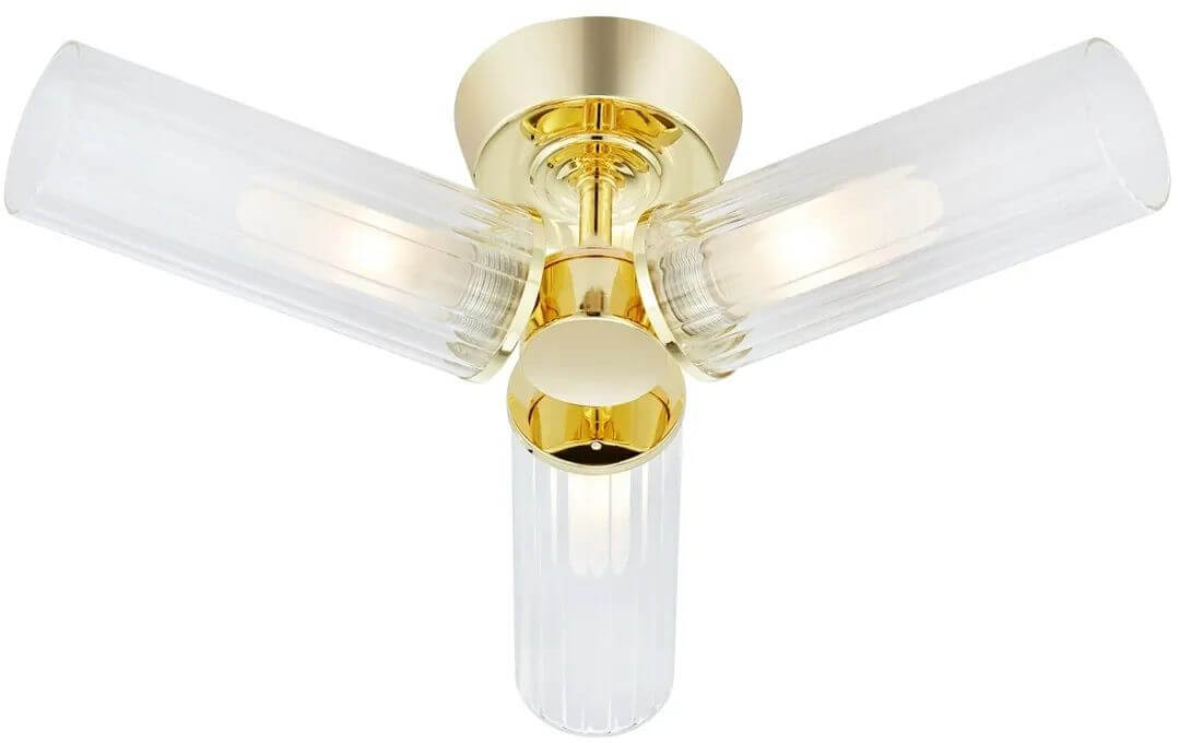 Markslöjd Rimini plafondlamp 3x20 W messing 109238