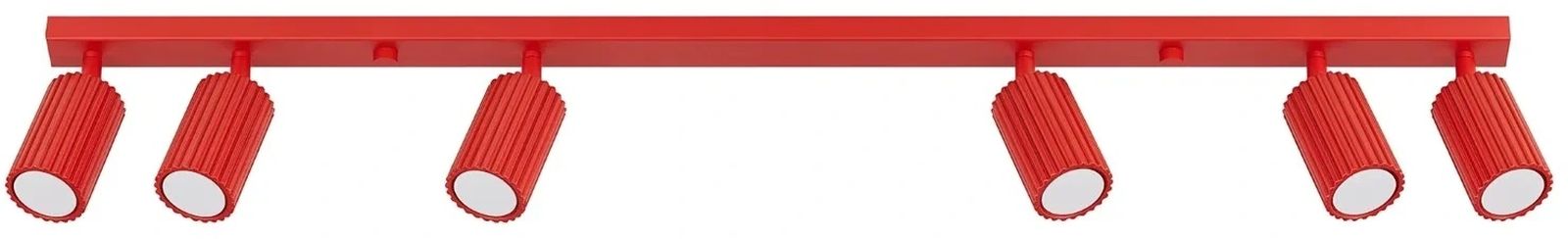 Sollux Lighting Karbon plafondlamp 6x10 W rood SL.2369