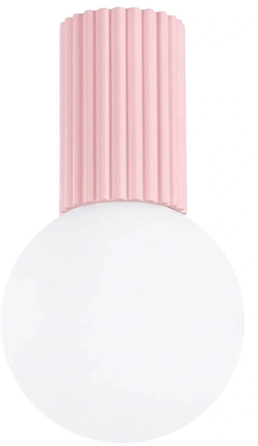 Sollux Lighting Halo plafondlamp 1x8 W wit-roze SL.2386