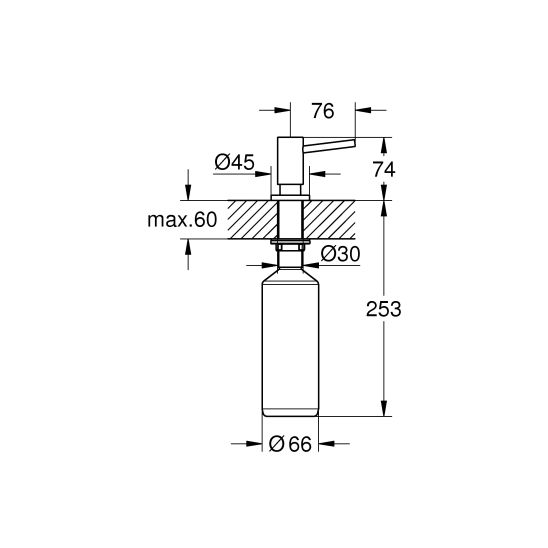 Set keukenkraan Grohe Essence 30270DC0, spoelbak van graniet Grohe K700 31653AP0, 40535DC0