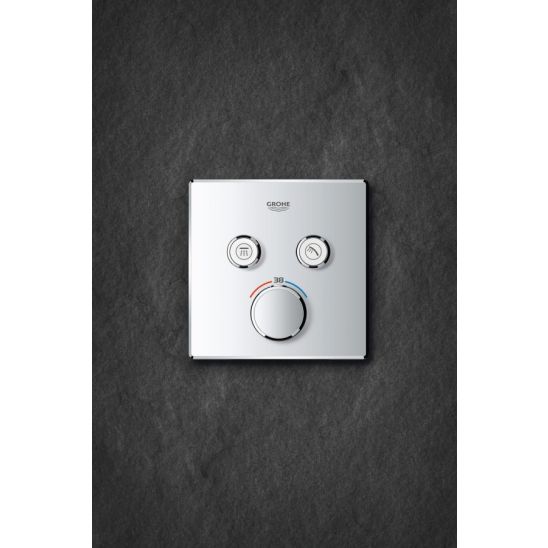 Set bad- en douchekraan Grohe Grohtherm SmartControl 29124000, regendouche met arm Grohe Rainshower 26564000, 26405000, 35600000
